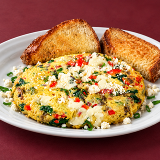Greek Sunrise Frittata with Toast
