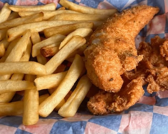 Fish or Chicken Tenders & Fries.